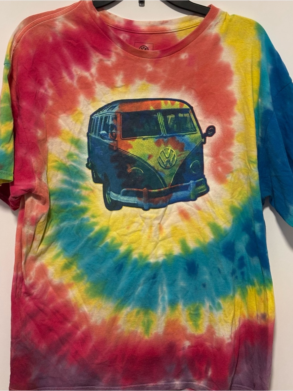 Tie-Dye VW Bus Graphic Short Sleeve Tee - Multicolor